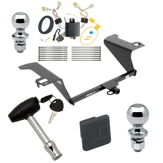 Trailer Tow Hitch For 18-19 Hyundai Sonata All Models Deluxe Package Wiring 2" and 1-7/8" Ball and Lock