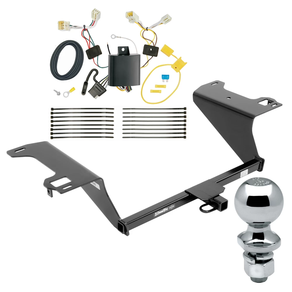 Trailer Tow Hitch For 18-19 Hyundai Sonata All Models Complete Package w/ Wiring Draw Bar and 2" Ball