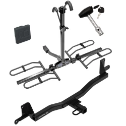 Trailer Tow Hitch For 12-19 Toyota Prius C Platform Style 2 Bike Rack w/ Hitch Lock and Cover