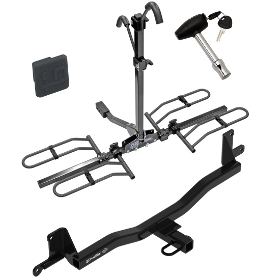 Custom Fit Trailer Hitch2 Bike Carrier Rail Rack Security Lock Pin Rubber Hitch Plug Cover Installation Hardware Installation Instructions 24971 63134 580407 2211 Draw-Tite Trailer Tow Hitch 12-20 Toyota Prius C Platform Style 2 Bike Rack Hitch Lock and Trailer Tow Hitch For 12-20 Toyota Prius C Platform Style 2 Bike Rack w/ Hitch Lock and Cover