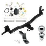 Trailer Tow Hitch For 12-19 Toyota Prius C All Models Complete Package w/ Wiring Draw Bar and 2" Ball