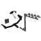 Trailer Tow Hitch w/ 4 Bike Rack For 19-26 Mazda 3 Sedan tilt away adult or child arms fold down carrier w/ Lock and Cover
