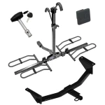 Trailer Tow Hitch For 19-26 Mazda 3 Sedan Platform Style 2 Bike Rack w/ Hitch Lock and Cover