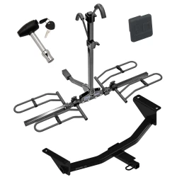Trailer Tow Hitch For 19-26 Mazda 3 Sedan Platform Style 2 Bike Rack w/ Hitch Lock and Cover