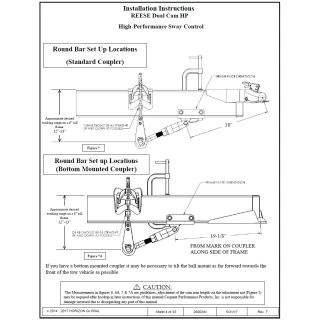 Reese Dual Cam Sway Control for Weight Distribution Hitch Steel Spring Bars Round or Trunnion High Performance