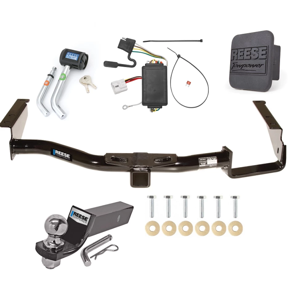 Reese Trailer Tow Hitch For 04-07 Toyota Highlander w/ factory Tow PKG Deluxe Package Wiring 2" Ball and Lock