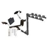 Trailer Tow Hitch w/ 4 Bike Rack For 97-04 Buick Regal 97-08 Pontiac Grand Prix tilt away adult or child arms fold down carrier w/ Lock and Cover