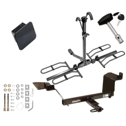 Trailer Tow Hitch For 97-04 Buick Regal 97-08 Pontiac Grand Prix Platform Style 2 Bike Rack Hitch Lock and Cover