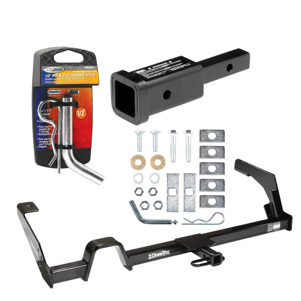 Trailer Tow Hitch For 00-04 Subaru Legacy Sedan & Wagon Outback Wagon Except Sport w/ 2" Adapter and Pin/Clip