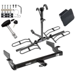 Trailer Tow Hitch For 00-05 Cadillac DeVille 06-11 DTS Platform Style 2 Bike Rack Hitch Lock and Cover