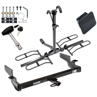 Trailer Tow Hitch For 00-05 Cadillac DeVille 06-11 DTS Platform Style 2 Bike Rack Hitch Lock and Cover