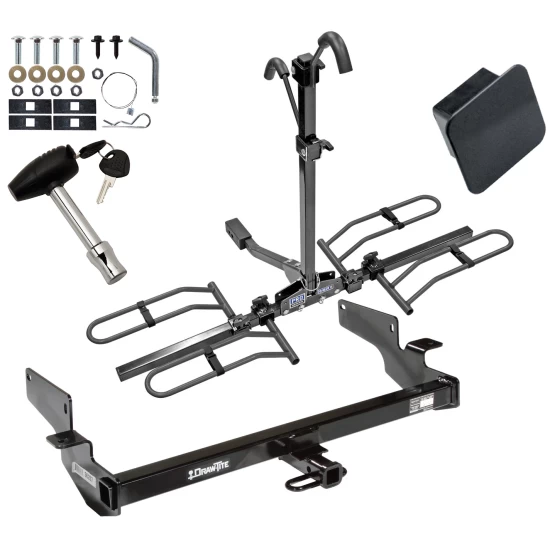 Trailer Tow Hitch For 00-05 Cadillac DeVille 06-11 DTS Platform Style 2 Bike Rack Hitch Lock and Cover