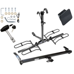 Trailer Tow Hitch For 00-04 Toyota Avalon All Models Platform Style 2 Bike Rack Hitch Lock and Cover
