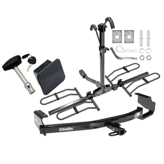 Trailer Tow Hitch 96-07 Chrysler Dodge Plymouth Town and Country Grand Caravan Voyager Except Stow-n-Go Platform Style 2 Bike Rack Hitch Lock and Cover