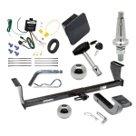 Trailer Tow Hitch For 01-07 Volvo V70 03-07 XC70 Ultimate Package w/ Wiring Draw Bar Kit Interchange 2" 1-7/8" Ball Lock and Cover