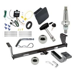 Trailer Tow Hitch For 01-07 Volvo V70 03-07 XC70 Ultimate Package w/ Wiring Draw Bar Kit Interchange 2" 1-7/8" Ball Lock and Cover