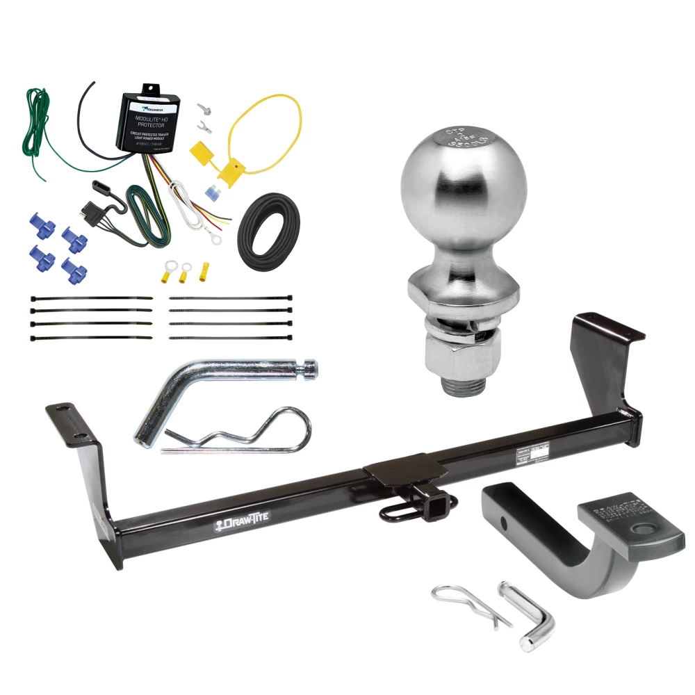 Trailer Tow Hitch For 01-07 Volvo V70 03-07 XC70 Complete Package w/ Wiring Draw Bar Kit and 2" Ball
