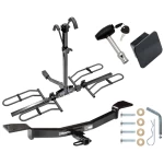 Trailer Tow Hitch For 05-10 KIA Sportage 05-09 Hyundai Tucson Platform Style 2 Bike Rack Hitch Lock and Cover