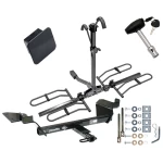 Trailer Tow Hitch For 05-09 Buick LaCrosse Allure 97-05 Century Intrigue Platform Style 2 Bike Rack Hitch Lock and Cover
