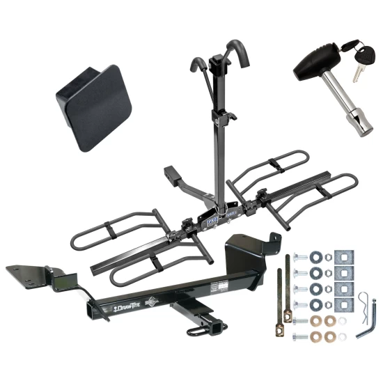 Trailer Tow Hitch For 05-09 Buick LaCrosse Allure 97-05 Century Intrigue Platform Style 2 Bike Rack Hitch Lock and Cover