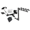 Trailer Tow Hitch w/ 4 Bike Rack For 02-13 Chevy Impala 14-16 Old Body Style tilt away adult or child arms fold down carrier w/ Lock and Cover