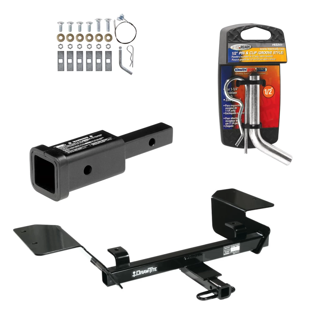 Trailer Tow Hitch For 02-13 Chevy Impala 14-16 Old Body Style w/ 2" Adapter and Pin/Clip
