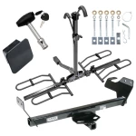 Trailer Tow Hitch For 07-10 Chrysler Sebring Except Convertible 08-10 Dodge Avenger Platform Style 2 Bike Rack Hitch Lock and Cover