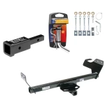 Trailer Tow Hitch For 07-10 Chrysler Sebring Except Convertible 08-10 Dodge Avenger w/ 2" Adapter and Pin/Clip