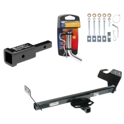 Trailer Tow Hitch For 07-10 Chrysler Sebring Except Convertible 08-10 Dodge Avenger w/ 2" Adapter and Pin/Clip