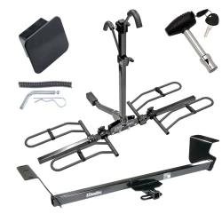 Trailer Tow Hitch For 08-20 Dodge Grand Caravan 08-16 Chrysler Town Country 21-23 Grand Caravan 12-15 Ram C/V 09-14 VW Routan Platform Style 2 Bike Rack Hitch Lock and Cover
