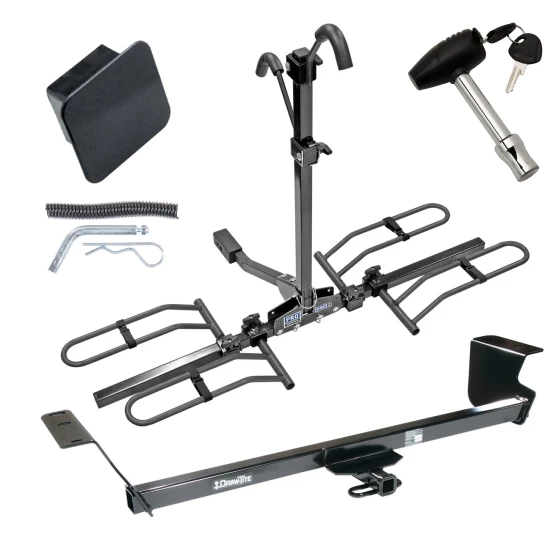 Trailer Tow Hitch For 08-20 Dodge Grand Caravan 08-16 Chrysler Town and Country 2021 Grand Caravan 12-15 Ram C/V 09-14 VW Routan Platform Style 2 Bike Rack Hitch Lock and Cover