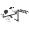 Trailer Tow Hitch w/ 4 Bike Rack For 08-12 Chevy Malibu 07-09 Saturn Aura tilt away adult or child arms fold down carrier w/ Lock and Cover