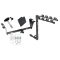 Trailer Tow Hitch w/ 4 Bike Rack For 09-14 Hyundai Genesis 4 Dr Sedan tilt away adult or child arms fold down carrier w/ Lock and Cover