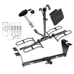 Trailer Tow Hitch For 09-14 Hyundai Genesis 4 Dr Sedan Platform Style 2 Bike Rack Hitch Lock and Cover