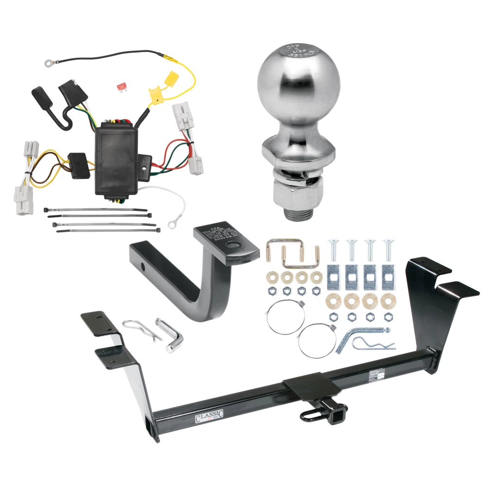 Trailer Tow Hitch For 09-11 Hyundai Genesis 4 Dr Sedan Complete Package w/ Wiring Draw Bar Kit and 2" Ball