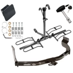 Trailer Tow Hitch For  05-12 Ford Escape Mazda Tribute Mercury Mariner Platform Style 2 Bike Rack Hitch Lock and Cover