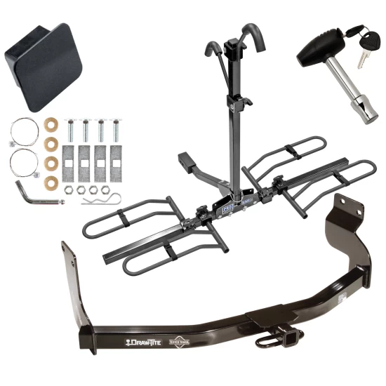 Trailer Tow Hitch For  05-12 Ford Escape Mazda Tribute Mercury Mariner Platform Style 2 Bike Rack Hitch Lock and Cover