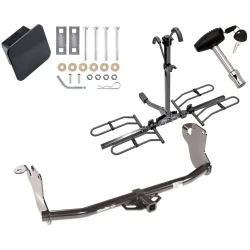 Trailer Tow Hitch For 11-26 Mitsubishi Outlander Sport RVR Platform Style 2 Bike Rack Hitch Lock and Cover