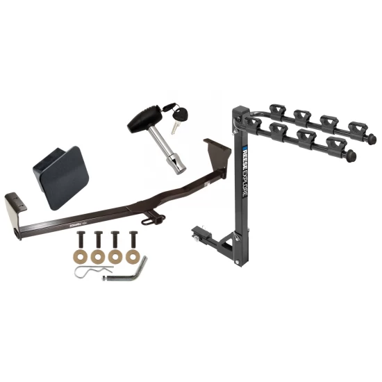 Custom Fit Trailer Hitch 4 Bike Carrier Security Lock Pin Rubber Hitch Plug Cover Installation Hardware Installation Instructions 36511 1393100G 580407 2211 Draw-Tite Trailer Tow Hitch 4 Bike Rack 11-13 KIA Sorento EX SX V6 Class 2 tilt away adult or ch Trailer Tow Hitch w/ 4 Bike Rack For 11-13 KIA Sorento EX SX V6 Class 2 tilt away adult or child arms fold down carrier w/ Lock and Cover