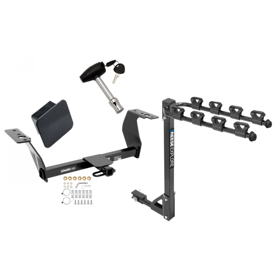 Custom Fit Trailer Hitch 4 Bike Carrier Security Lock Pin Rubber Hitch Plug Cover Installation Hardware Installation Instructions 36523 1393100G 580407 2211 Draw-Tite Trailer Tow Hitch 4 Bike Rack 14-18 Subaruester tilt away adult or child arms fold dow Trailer Tow Hitch w/ 4 Bike Rack For 14-18 Subaru Forester tilt away adult or child arms fold down carrier w/ Lock and Cover
