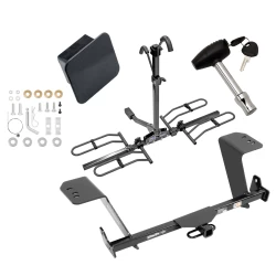Trailer Tow Hitch For 13-18 Lexus ES350 Platform Style 2 Bike Rack Hitch Lock and Cover