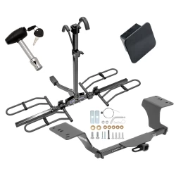 Trailer Tow Hitch For 12-17 Toyota Camry 13-18 Avalon Class 2 Platform Style 2 Bike Rack Hitch Lock and Cover