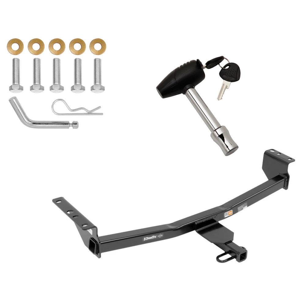 Trailer Tow Hitch For 08-20 Nissan Rogue Except Krom & Sport 2014 Rogue Select w/ Security Lock Pin Key