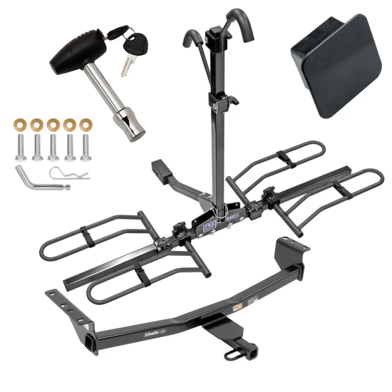 Trailer Tow Hitch For 08-20 Nissan Rogue Except Krom & Sport 2014 Rogue Select Class 2 Platform Style 2 Bike Rack Hitch Lock and Cover