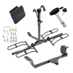 Trailer Tow Hitch For 05-23 Chrysler 300 08-23 Dodge Challenger 06-23 Charger 05-08 Magnum Class 2 Platform Style 2 Bike Rack Hitch Lock and Cover