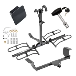 Trailer Tow Hitch For 05-23 Chrysler 300 08-23 Dodge Challenger 06-23 Charger 05-08 Magnum Class 2 Platform Style 2 Bike Rack Hitch Lock and Cover