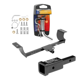 Trailer Tow Hitch For 05-23 Chrysler 300 08-23 Dodge Challenger 06-23 Charger 05-08 Magnum Class 2 w/ 2" Adapter and Pin/Clip