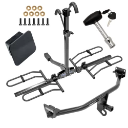 Trailer Tow Hitch For 16-18 Hyundai Tucson 19-21 Except Night Edition Class 2 Platform Style 2 Bike Rack Hitch Lock and Cover