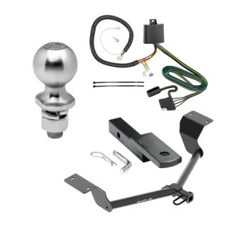 Trailer Tow Hitch For 17-27 Honda CR-V Exc Hybrid Class 2 Complete Package w/ Wiring Draw Bar Kit and 2" Ball