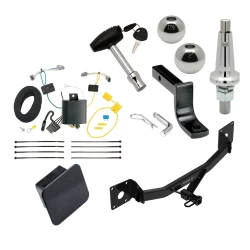 Trailer Tow Hitch For 16-25 Chevrolet Malibu Except Premier (New Body Style) Class 2 Ultimate Package w/ Wiring Draw Bar Kit Interchange 2" 1-7/8" Ball Lock and Cover